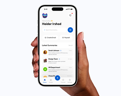 Email Management App Design ai assistant ai dashboard app app design branding design email graphic design illustration light logo messaging minimal app designs modern app designs trending ui ui ux vector