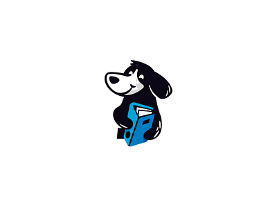 Assistant character logo animal assistant binder brand branding design dog elegant folder friend graphic design logo logo design logo designer logodesign logodesigner logotype modern negative space negativespace