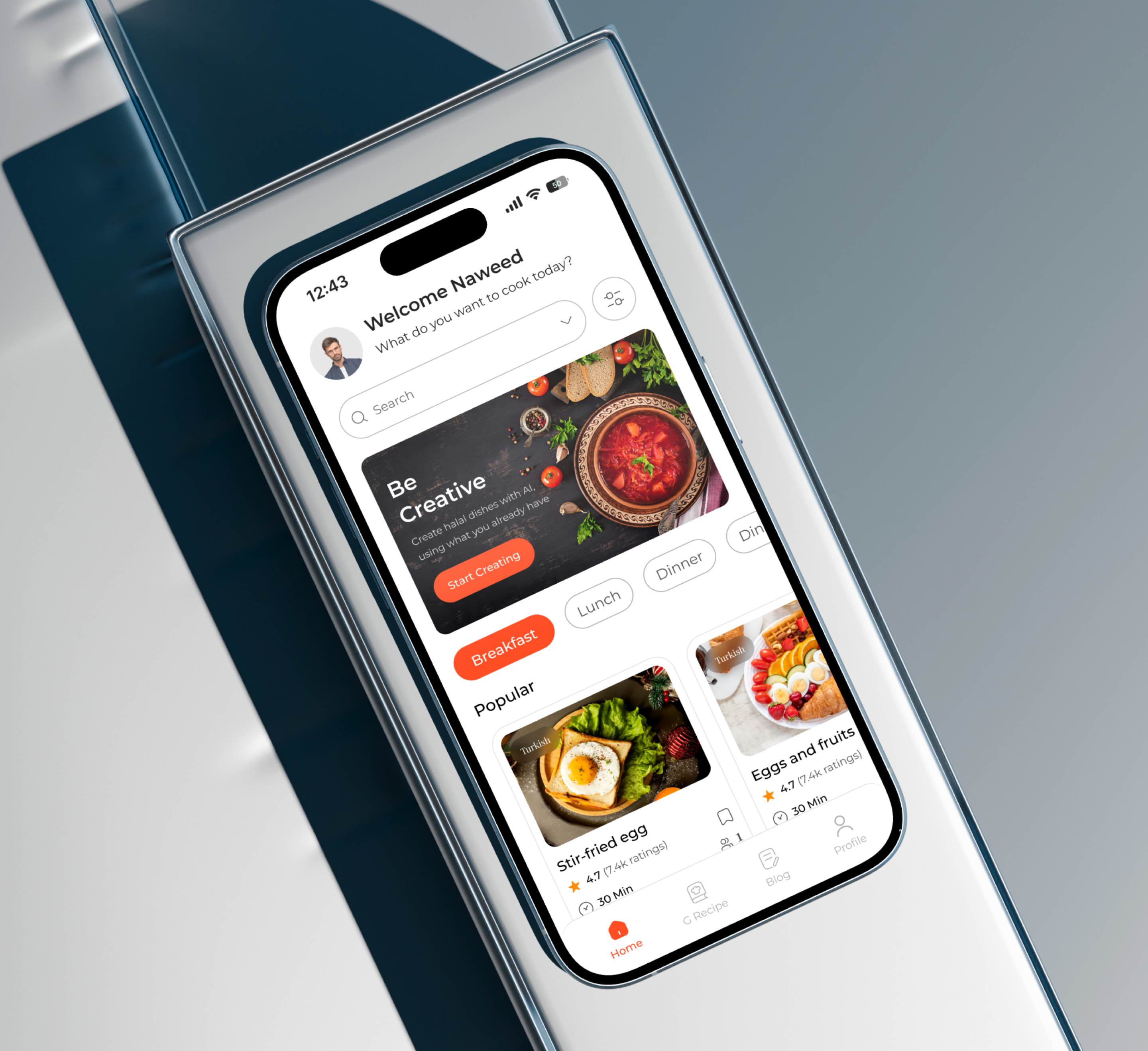 AI Food Recipe Mobile App Design aiappdesign aifoodapp appdesign appui cookingapp designinspiration foodapp mobileappdesign mobileux productdesign recipeapp smartcooking uidesign uxdesign