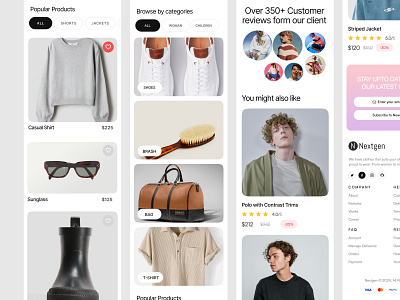 Ecommerce Fashion App Design accessories brand app design cloth clothing app ecommerce app fashion app fashion app ui fashion brnad modern app design online store responsive design shop ui uiux