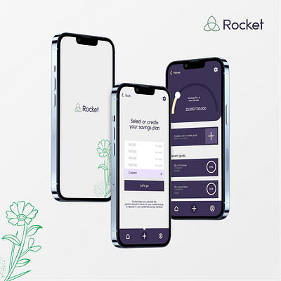 Rocket UI mockup app branding design graphic design ui ux