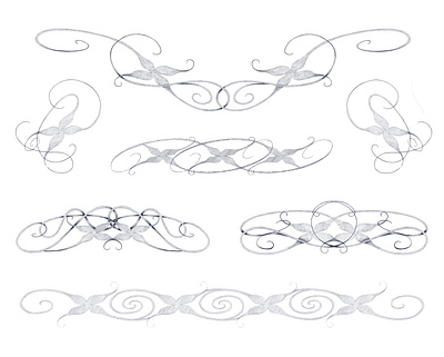 Ornamental floral iterations illustration