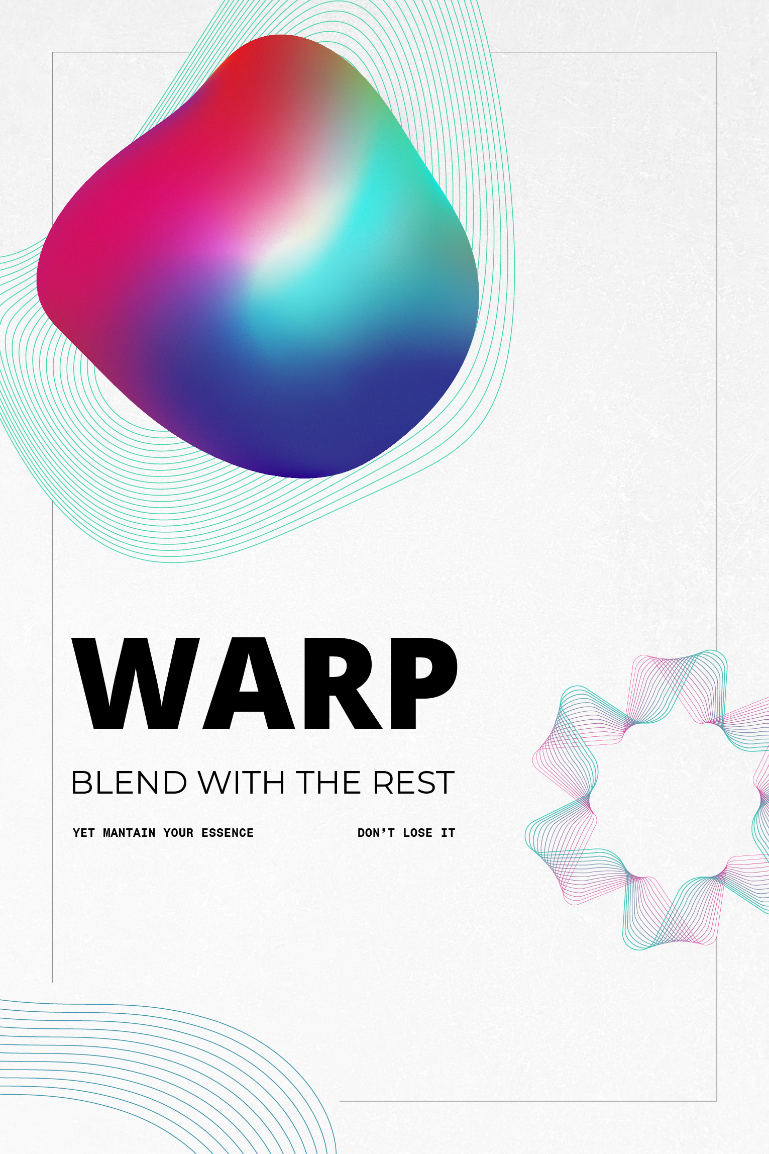 WARP - Blend design gradient graphic design illustration poster typography vector