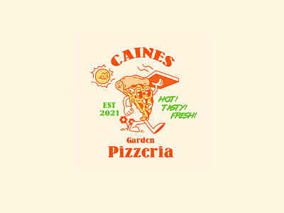 Garden posters for Caines branding cartoon logo character design graphic design