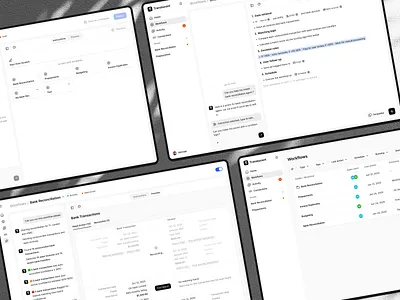 Translucent - Web App Design accounting ai app assistant automation bank bot chat dashboard finance flow payments templates transactions ui ux web workflow