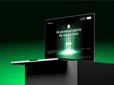 AI Blockchain Agents – Landing Page ai ai agent aidesign aiwebsite blockchain chain crypto cryptoagency fintech futuristicdesign landingpage web3 webdesign