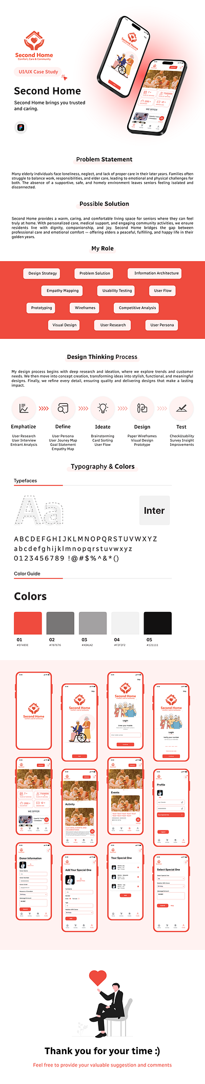 Second Home A Caring Space for Every Senior App UI app figma mobile mobile app ui ux