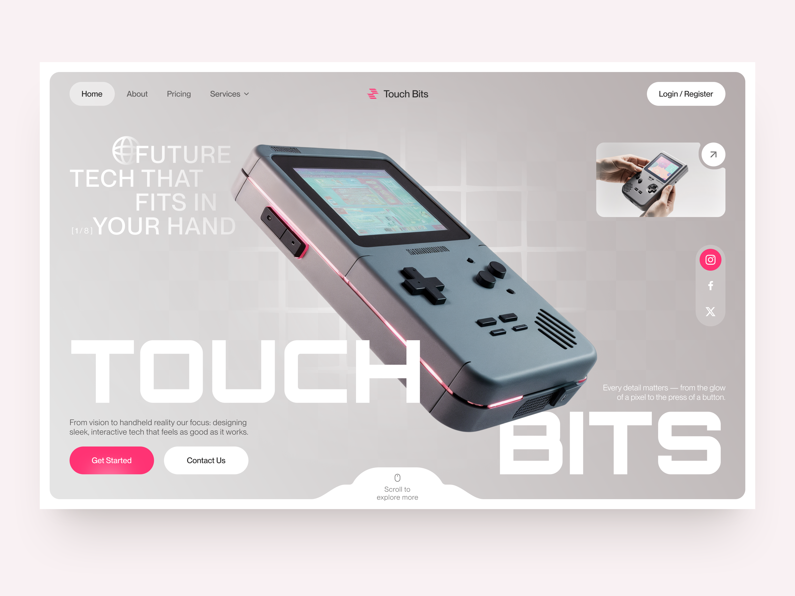 Website Design for Tech design interface product service startup ui ux web website