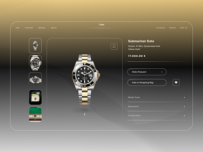 E Commerce Rolex Watches apple apple design commerce design ecommerce luxury luxury watches minimal product page rolex shop shop page shopify ui ux watch website watches web shop website