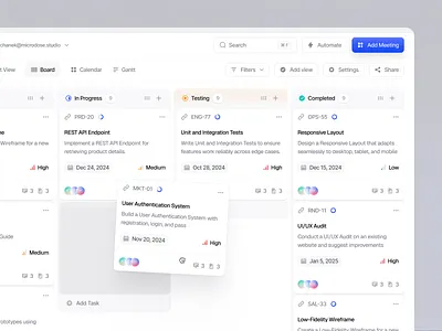 Task Board app board dashbaord dashboard epic kanban managment project saas task ui ux