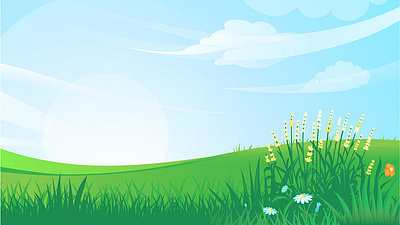 Sunny Background Cartoon app branding design graphic design illustration logo typography ui ux vector