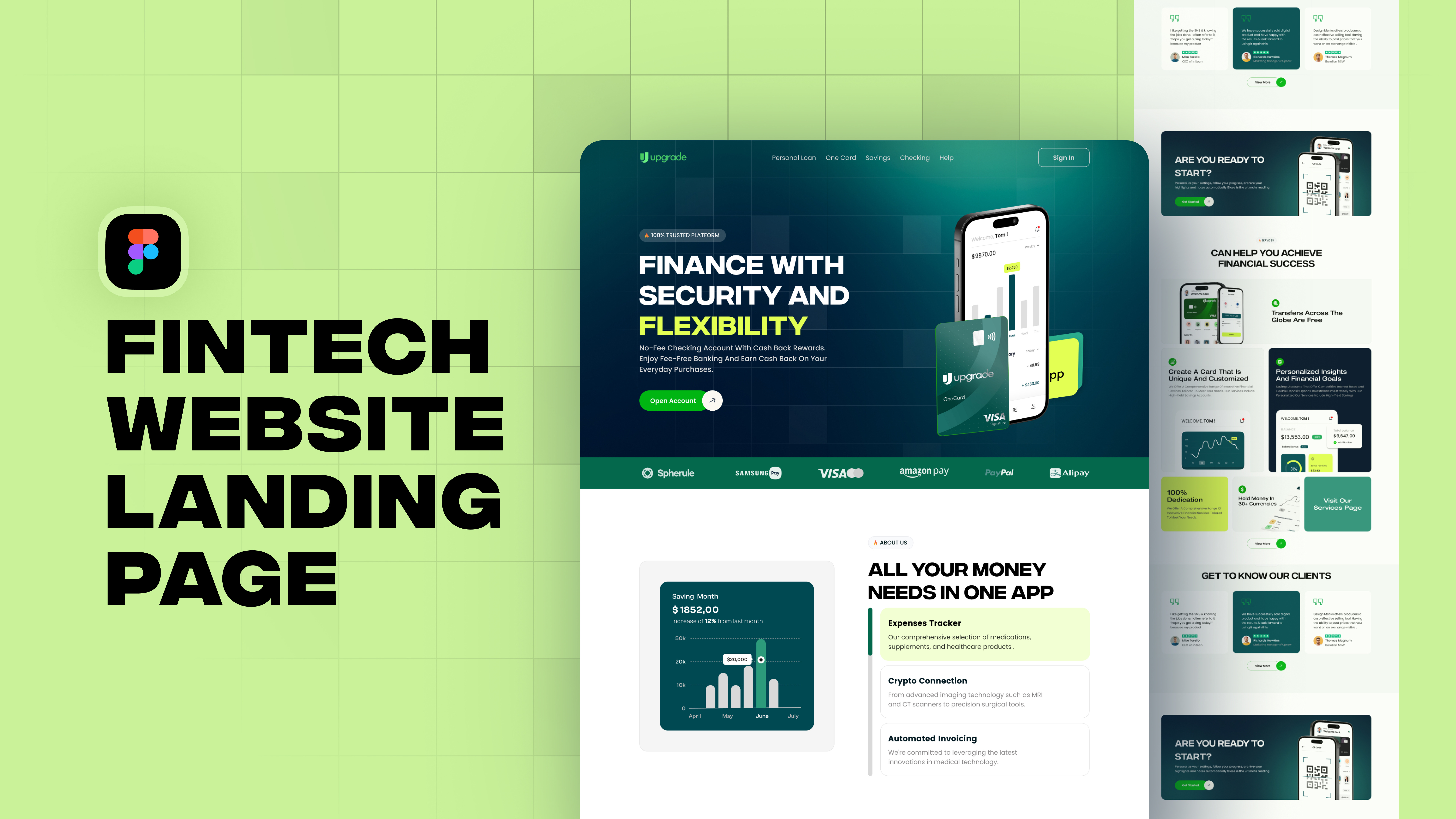Fintech Website Landing Page Design