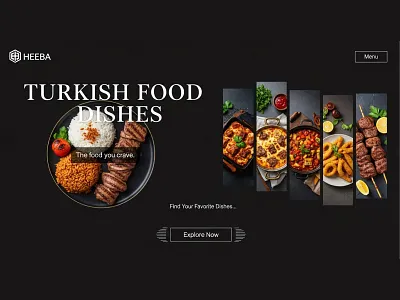Heeba – Turkish Food Branding & Menu UI modern food layout