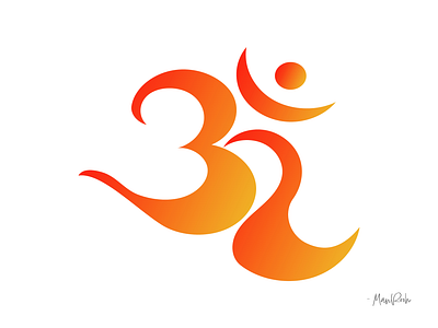 OM graphic design illustration om spiritual symbol ui vector