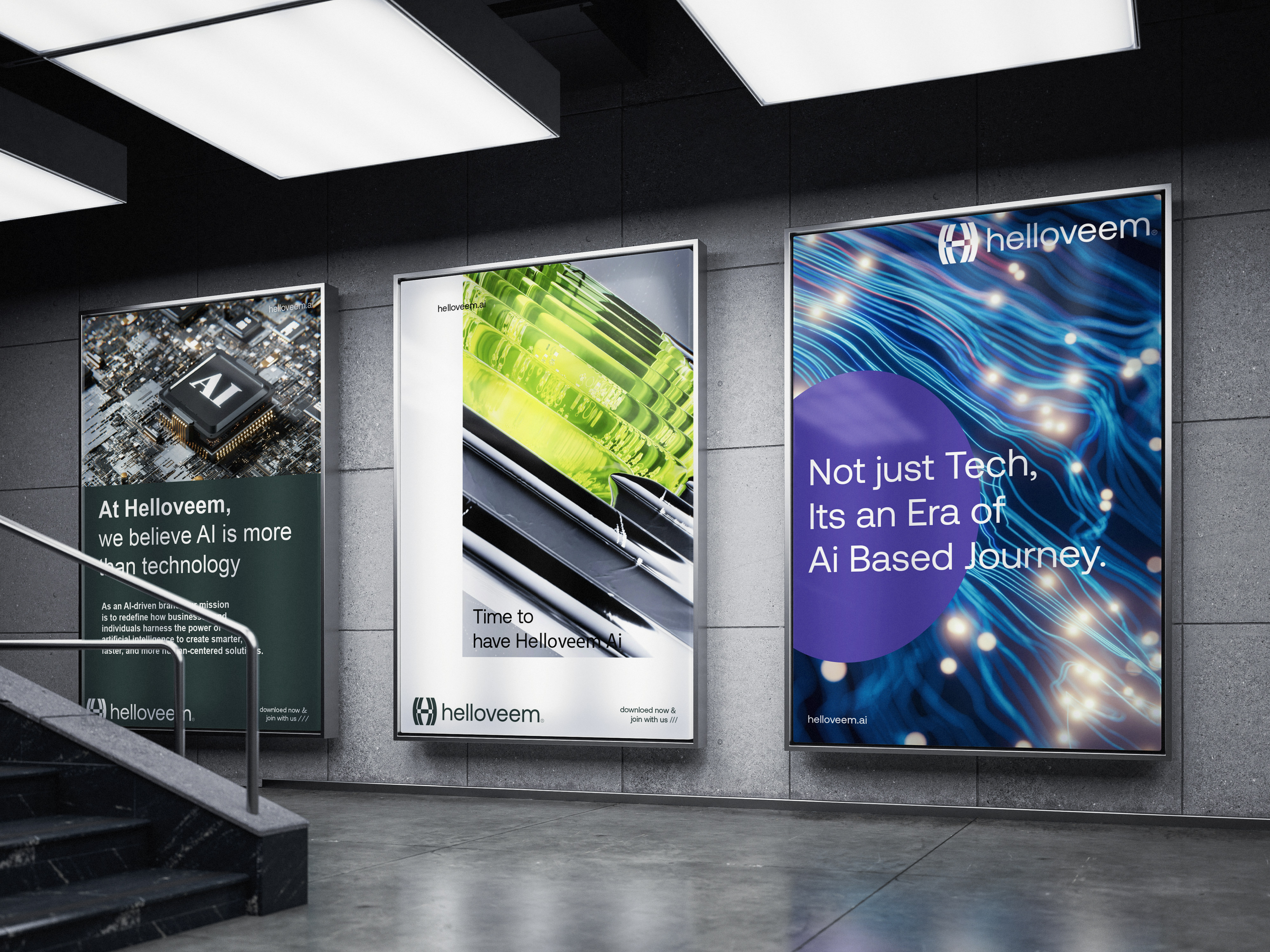 Helloveem® Ai Agency Branding Logo Art Design style guides