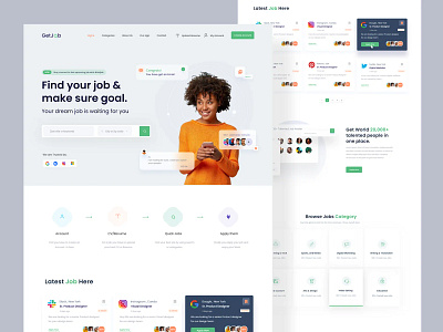 Job Finder Website design hiretalent hiring job application job finder job finder agency job finder website job listing job portal job searching website landing page platform portal recruitment talent ui ux web webdesign website