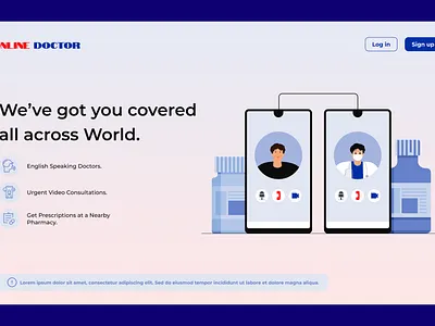 Online Doctor Website behance digital health dribble ehealth healthcare website hero section landing page medical website modern web design online consultation online doctor patient care responsive design telehealth telemedicine ui design ux design virtual care web design website ui