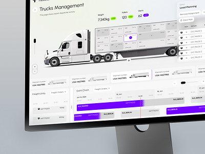 Truck&Co TMS – Logistics Management Dashboard ai app app design b2b business crm dashboard design interface logistics product saas software tms tracking truck ui ui design ux web