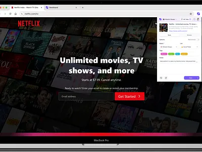 Newboard Chrome Extension extension ui ux web app