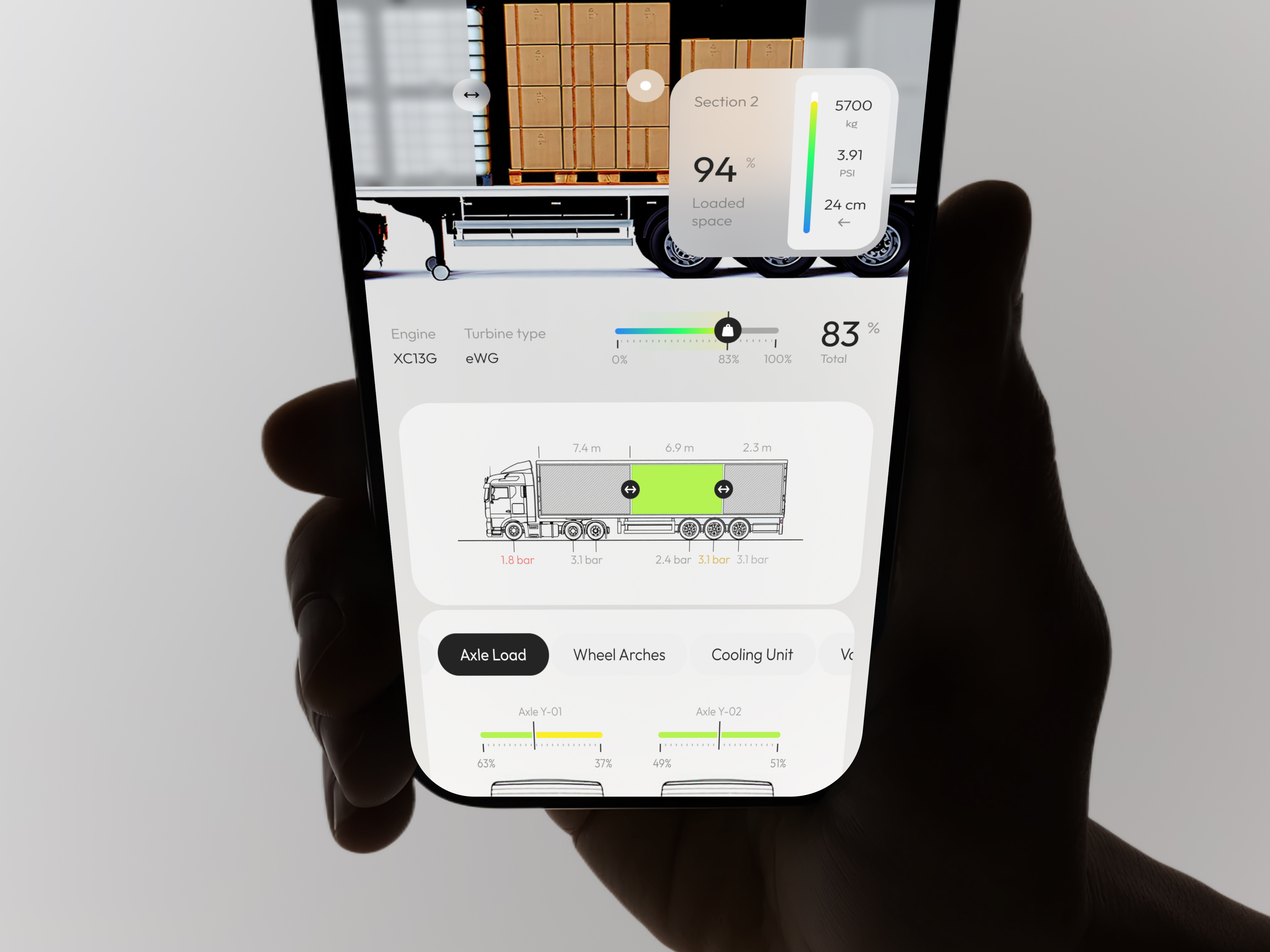 Moverta App – Logistics Mobile Dashboard ai app app design b2b business crm dashboard design interface logistics mobile mobile app product saas software tms tracking truck ui ux