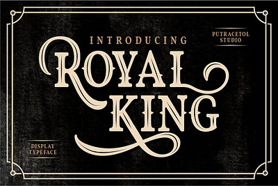 Royal King branding logo classic decorative emblem badge font vintage headline bold hipster lettering lettering type logotype old font old style poster retro royal king style fashion tattoo victorian