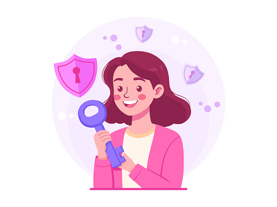 Data Security and Key Access - Versatile Vector Art authentication branding business character design cybersecurity data protection digital safe fintech flat illustration illustration key access modern password privacy protection saas security trust vector vector art