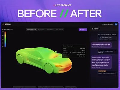 AI Physics Engine Interface Redesign bad ux best design agency bottomlineux engineering design godela innovative saas physics simulation product design pwa design redesign saas saas design saas redesign saasfactor simulation ui ux design visualization y combinator