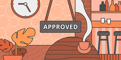 For a message from the restaurant in Whatsapp design graphic design illustration vector