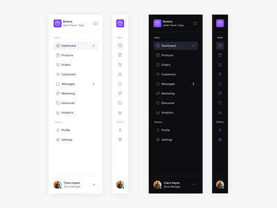 Boxera – Seller Panel Sidebar ⚡ branding dashboard design logo marketplace saas side bar typography ui ux