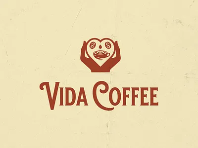 Vida Coffee - Coffee Logo Design barista bean brand logo cafe cafe logo care coffee coffee logo coffee shop graphic design healthy illustration latte art logo logo designer love restaurant cafe restaurant logo retro logo vintage