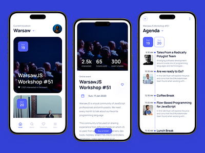 PolyConf agenda app app design calendar conference design event schedule software development ui ui design workshop