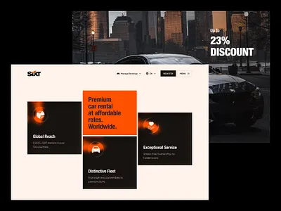 Premium Car Rental Website 2025 design trend car app car hire car rental website car reserve landing page luxury website modern website design premium design product design rent a car sixt ui ux website design