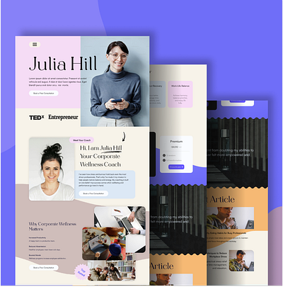 Corporate Coach Website UI | Clean and User-friendly design coach website design graphic design ui ux website