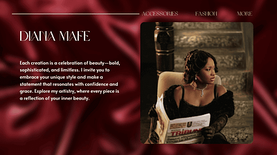 Diana's Portfolio branding fashion design motion graphics portfolio design ui web design