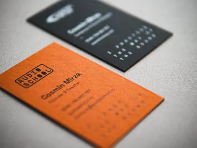 Business Card Design - Print audio school branding business card design business card print business cards cajva cosmin mirza nice to meet you print design