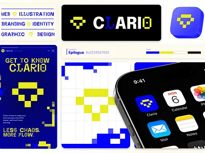 CLARIO - AI Co-Pilot Startup Brand Identity Visual Branding ads ai ai logo brand book brand collateral brand guideline branding company elegant graphic design icon illustration logo design logo identity modern professional startup startup logo visual guideline visual identity