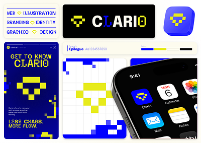 CLARIO - AI Co-Pilot Startup Brand Identity Visual Branding ads ai ai logo brand book brand collateral brand guideline branding company elegant graphic design icon illustration logo design logo identity modern professional startup startup logo visual guideline visual identity