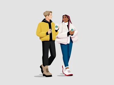 Coffee date character coffee colorful conversation couple date girl illustration man people vector walk woman