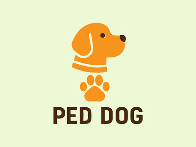 Ped Dog Logo a typography abstract agency logo animal animal logo branding business design gradient illustration logo ped dog ped dog logo ui