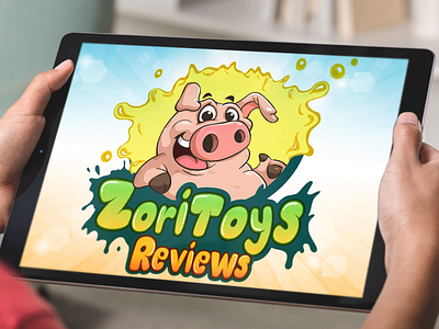 Funny Pig Cartoon Logo, Animal Mascot Brand Design animal beehaya branding cartoon cute design funny illustration logo mascot pig vector