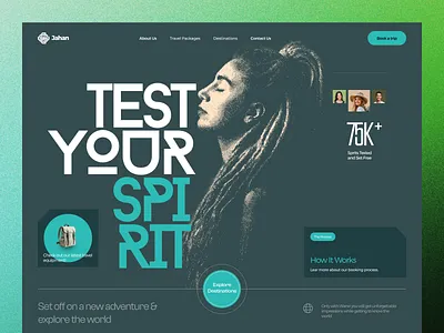 Jahan – Travel Agency Website Concept agency b2b website booking destinations hero section landing page modern saas design modern ui saas design saas landing page saas web design saas website tours travel travel booking travel guide typography