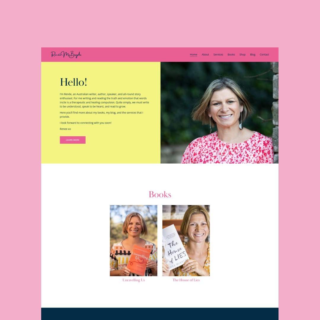 Author Website branding design graphic design website design