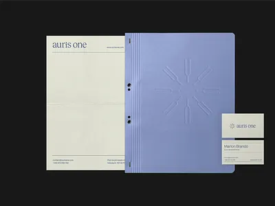 auris one stationery branding business card logo stationery visual identity