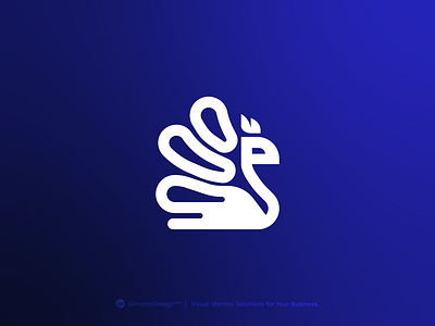 Peacock Geometric Animal Logo Design animal bird chick geometric godess hera illustration juno logo logomark luxury mayura modern pavo peacock peafowl phoenix plume swan