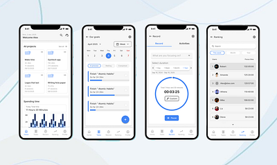 Time Tracker app plan projects time tracker timer ui ui design ux ux design website