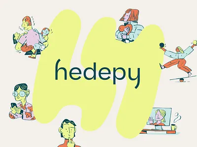Hedepy visual identity branding illustration logo visual identity