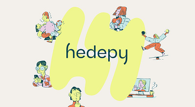 Hedepy visual identity branding illustration logo visual identity