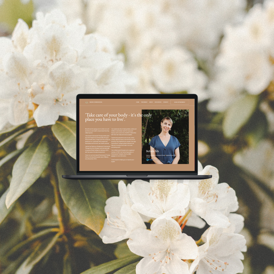 Craniosacral Therapist Website branding illustration minimal vector website design