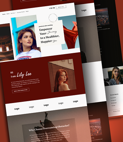 Coaching Website UI | Minimal & Professional Design Concept graphic design