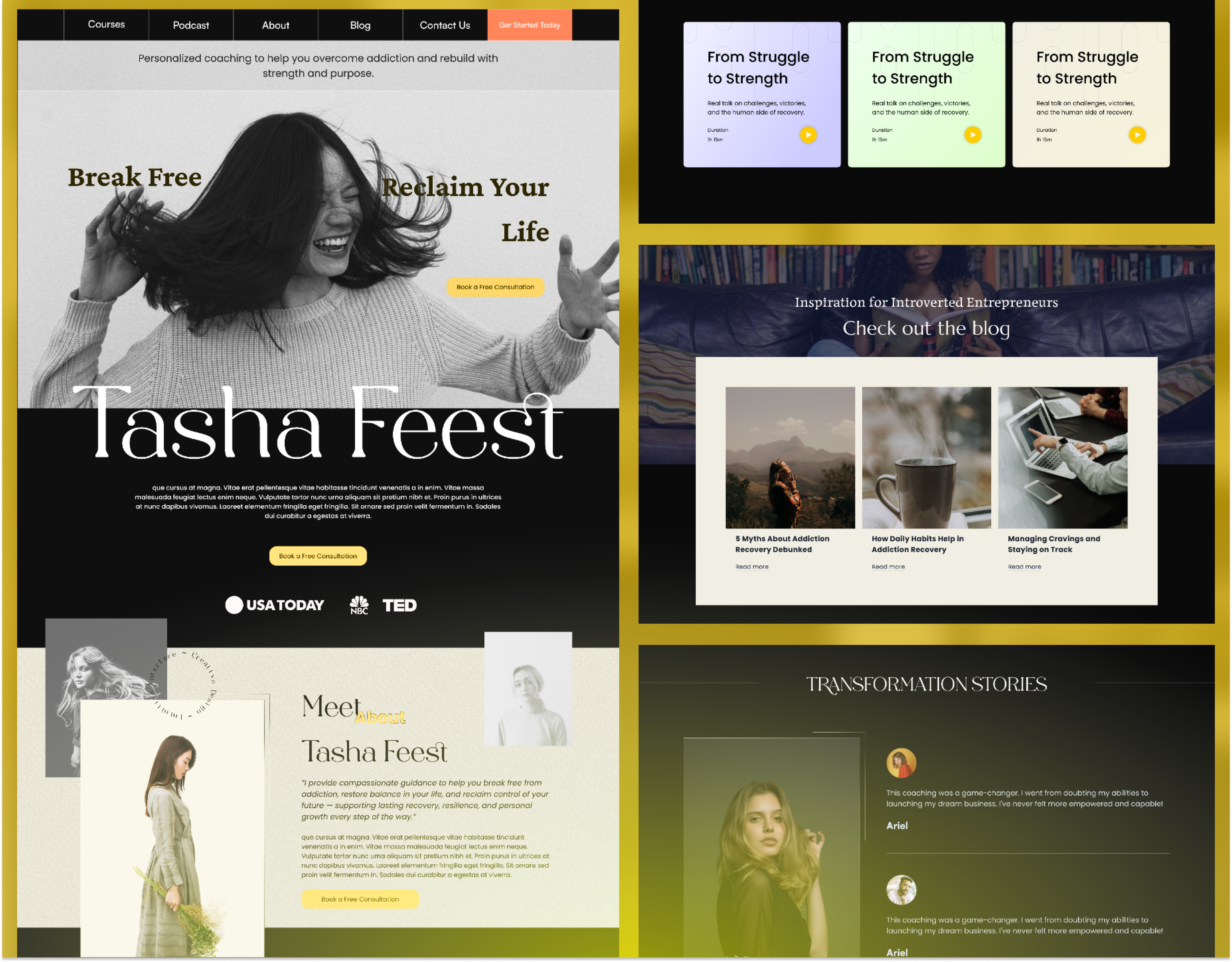 Personal Brand Coach Website — Clean & Minimal website graphic design